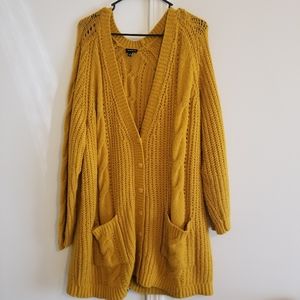 Torrid Yellow Button Cardigan